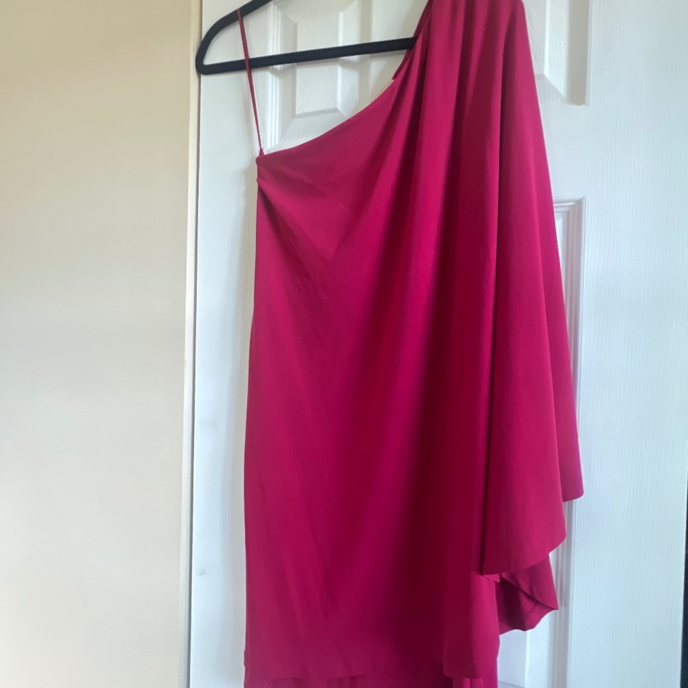 Red one shoulder Michael Kors dress